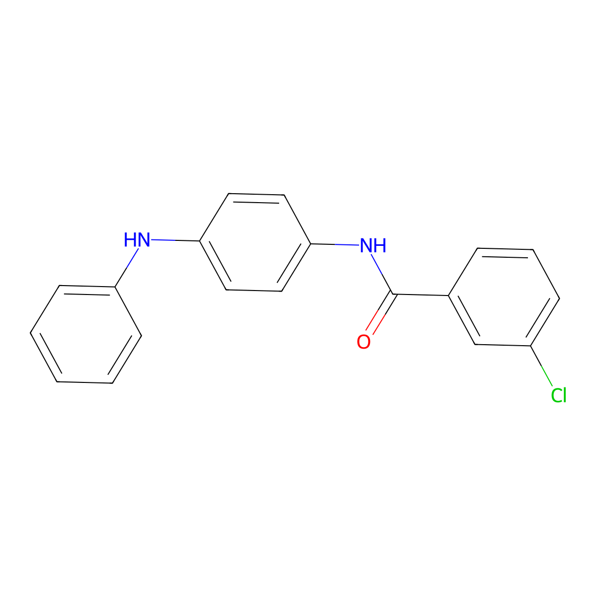 3-Chloro-N-(4-(phenylamino)phenyl)benzamide molecular structure, CAS 420814-14-8
