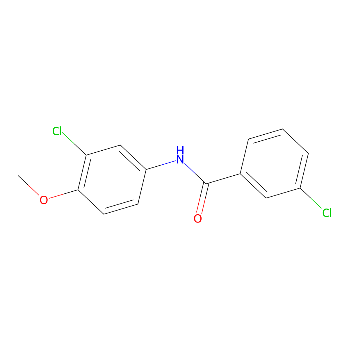3-chloro-N-(3-chloro-4-methoxyphenyl)benzamide molecular structure, CAS 420814-92-2
