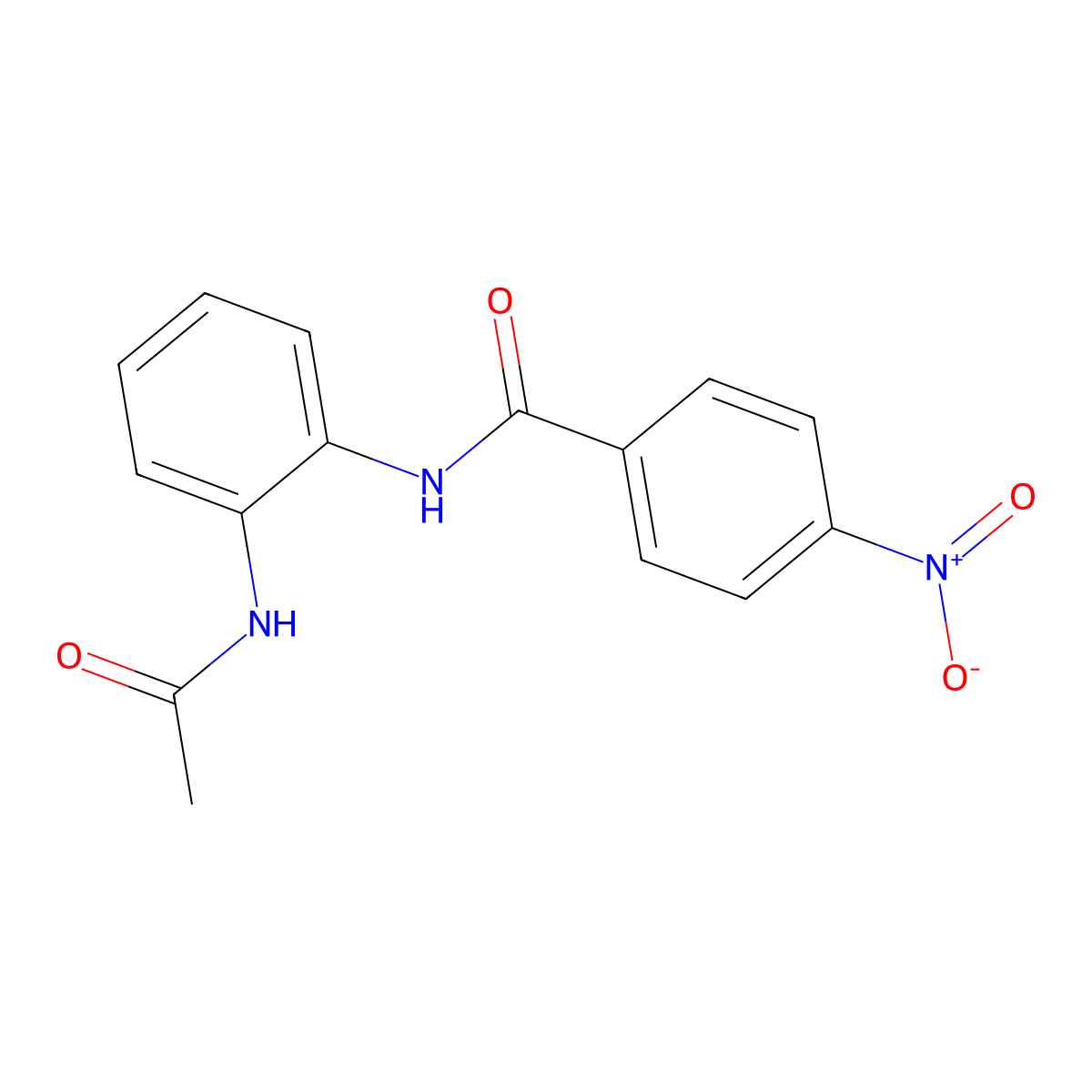 N-(2-acetamidophenyl)-4-nitrobenzamide molecular structure, CAS 420815-05-0