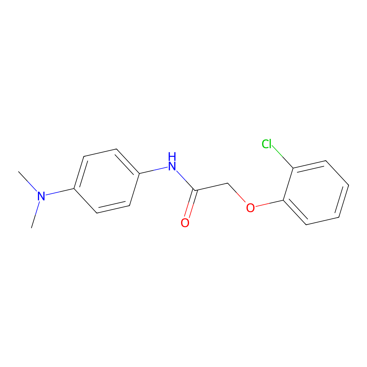 2-(2-chlorophenoxy)-N-[4-(dimethylamino)phenyl]acetamide molecular structure, CAS 420815-24-3