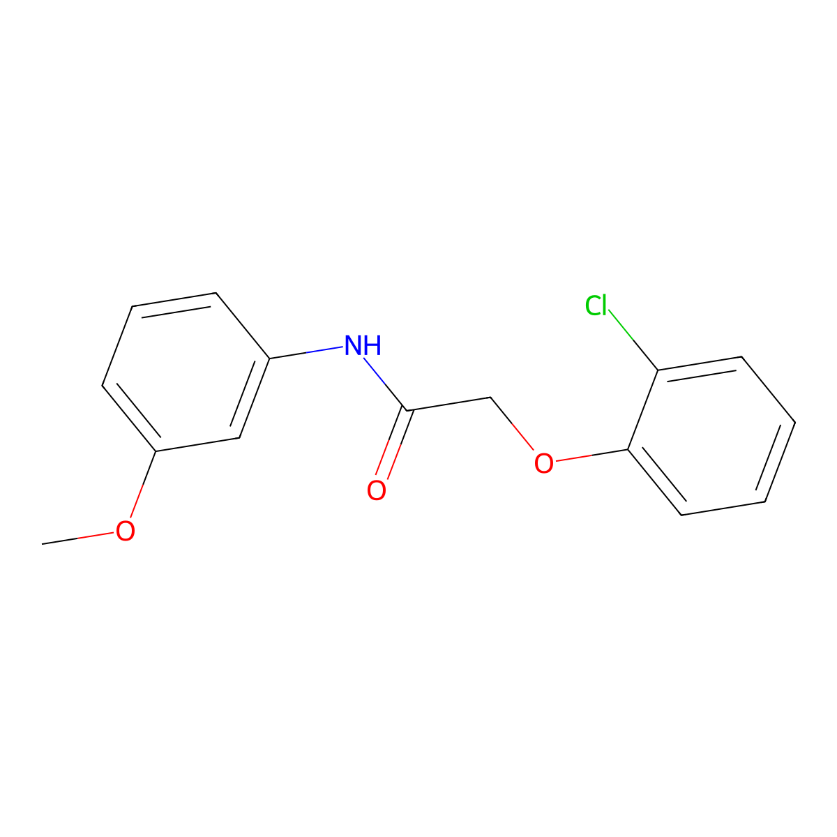 2-(2-chlorophenoxy)-N-(3-methoxyphenyl)acetamide molecular structure, CAS 420815-37-8