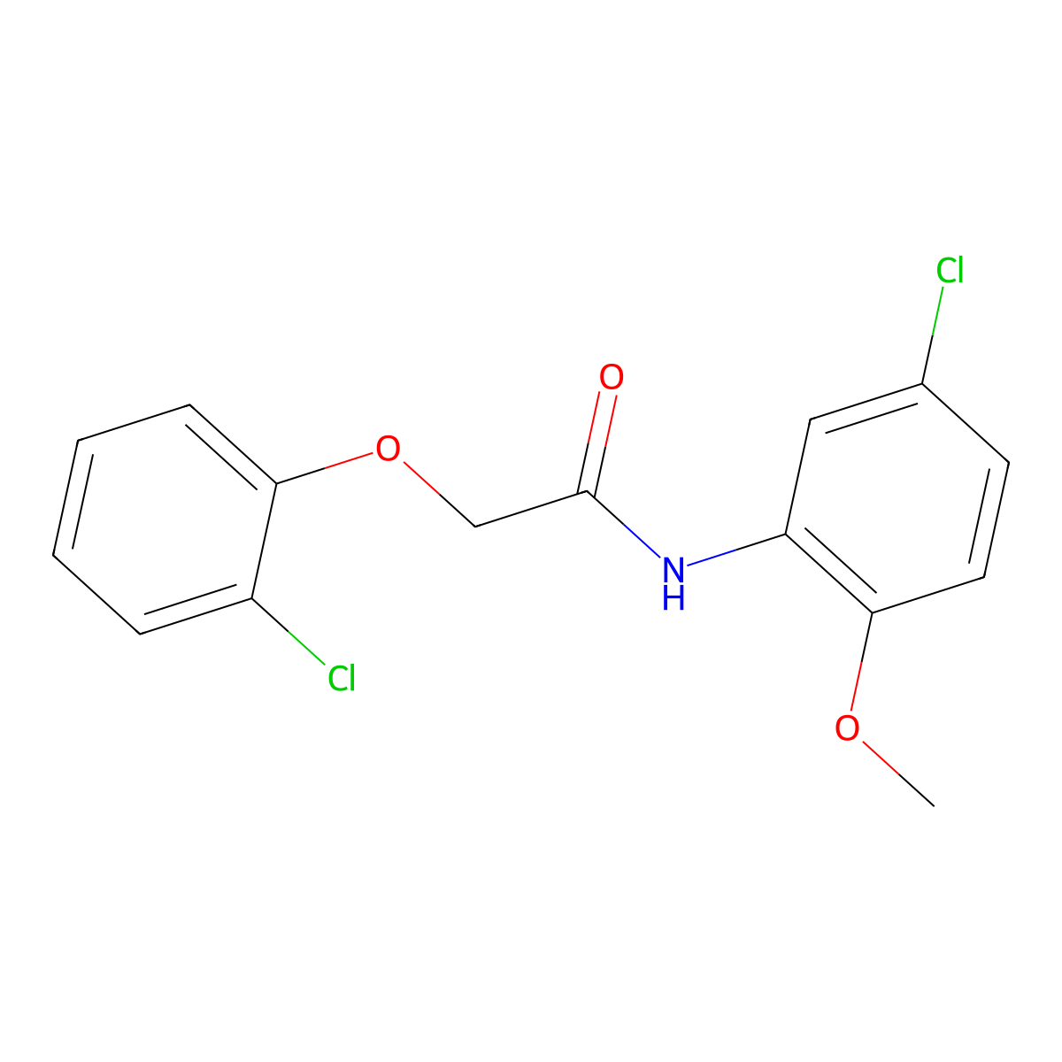 N-(5-chloro-2-methoxyphenyl)-2-(2-chlorophenoxy)acetamide molecular structure, CAS 420815-74-3