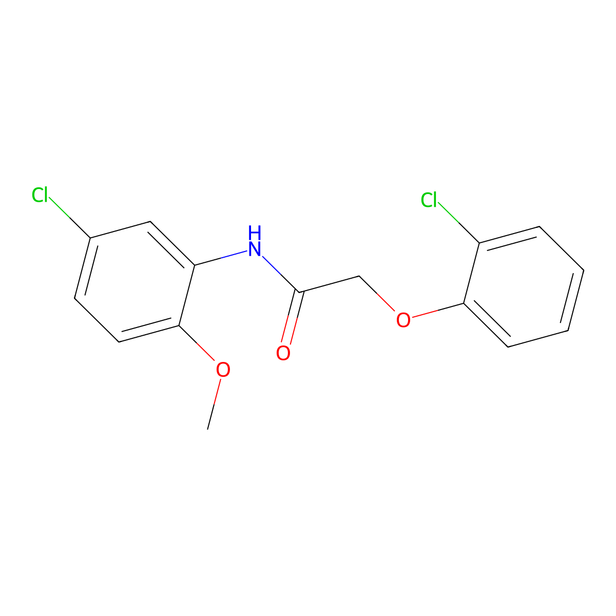 N-(5-chloro-2-methoxyphenyl)-2-(2-chlorophenoxy)acetamide molecular structure, CAS 420815-74-3