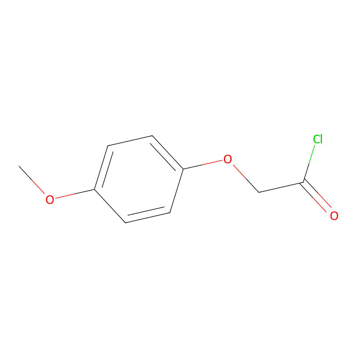 (4-Methoxyphenoxy)acetyl chloride molecular structure, CAS 42082-29-1