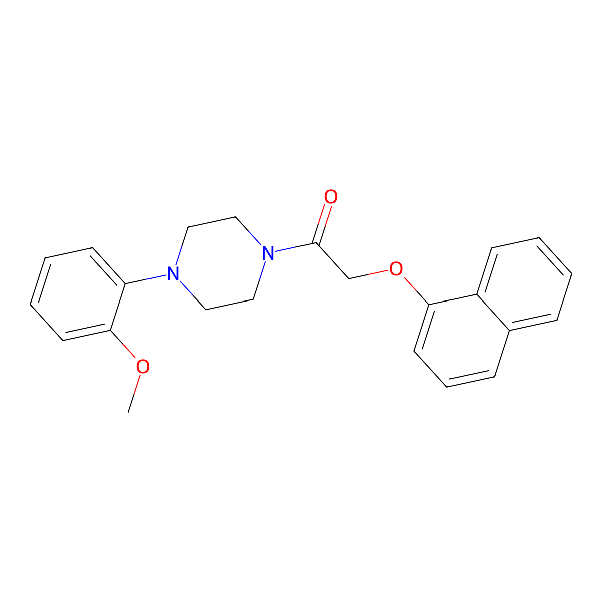 1-[4-(2-Methoxyphenyl)piperazin-1-yl]-2-(naphthalen-1-yloxy)ethanone molecular structure, CAS 420823-59-2