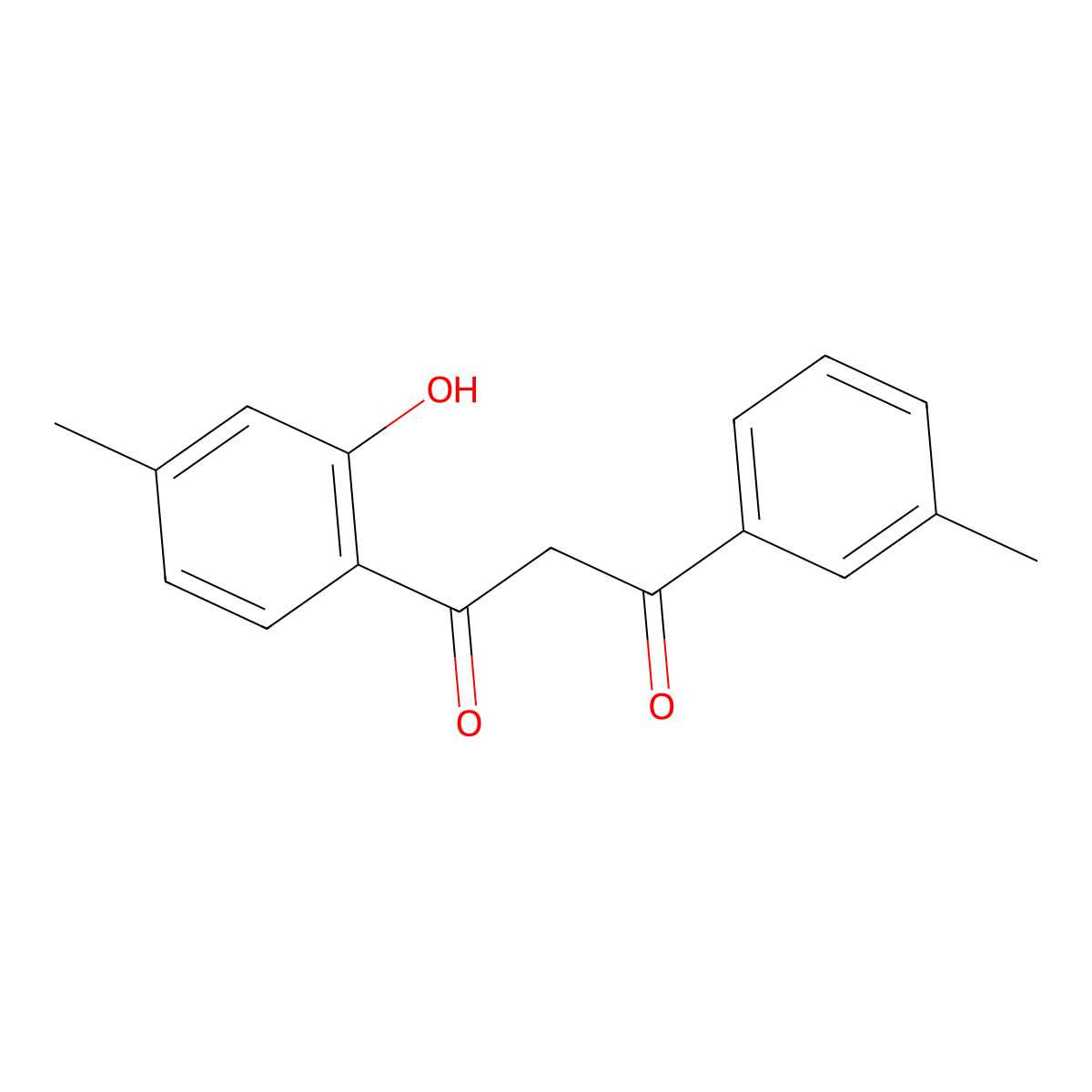 1-(2-Hydroxy-4-methylphenyl)-3-(3-methylphenyl)propane-1,3-dione molecular structure, CAS 420823-80-9