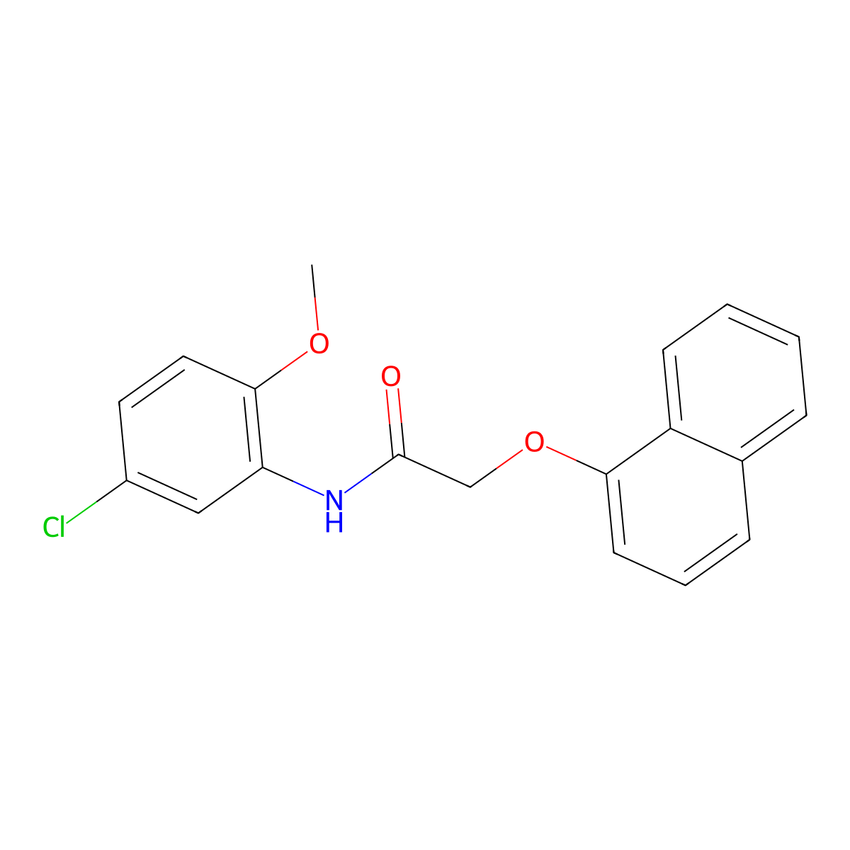 N-(5-chloro-2-methoxyphenyl)-2-(naphthalen-1-yloxy)acetamide molecular structure, CAS 420823-84-3