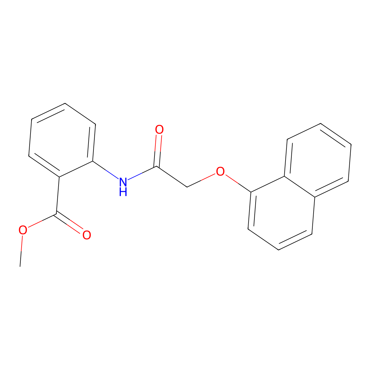 Methyl 2-{[(naphthalen-1-yloxy)acetyl]amino}benzoate molecular structure, CAS 420824-23-3