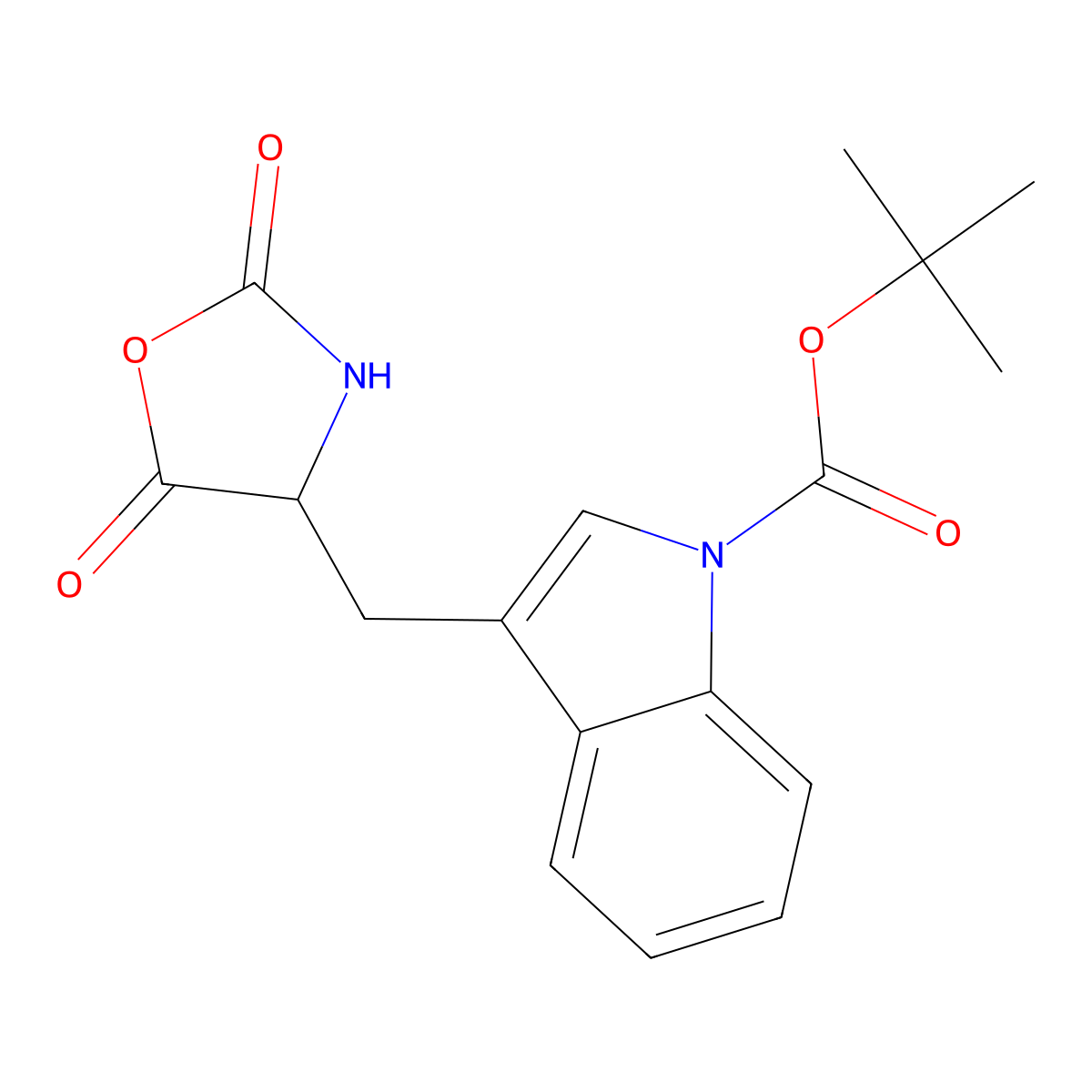 L-Trypthophane(Boc) N-carboxyanhydride molecular structure, CAS 420824-64-2