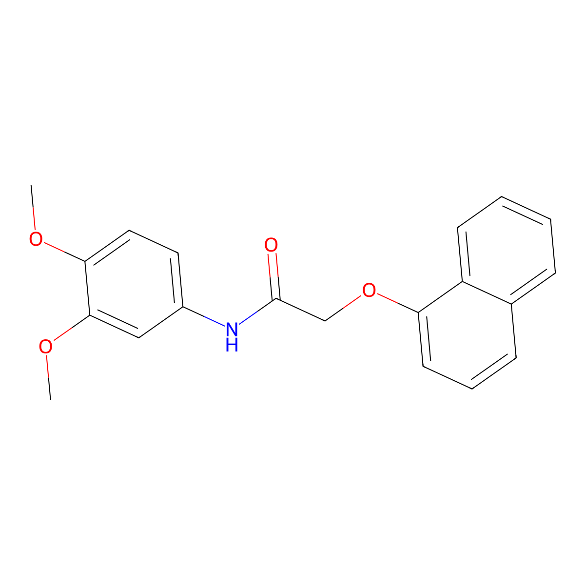 N-(3,4-dimethoxyphenyl)-2-(1-naphthyloxy)acetamide molecular structure, CAS 420824-90-4