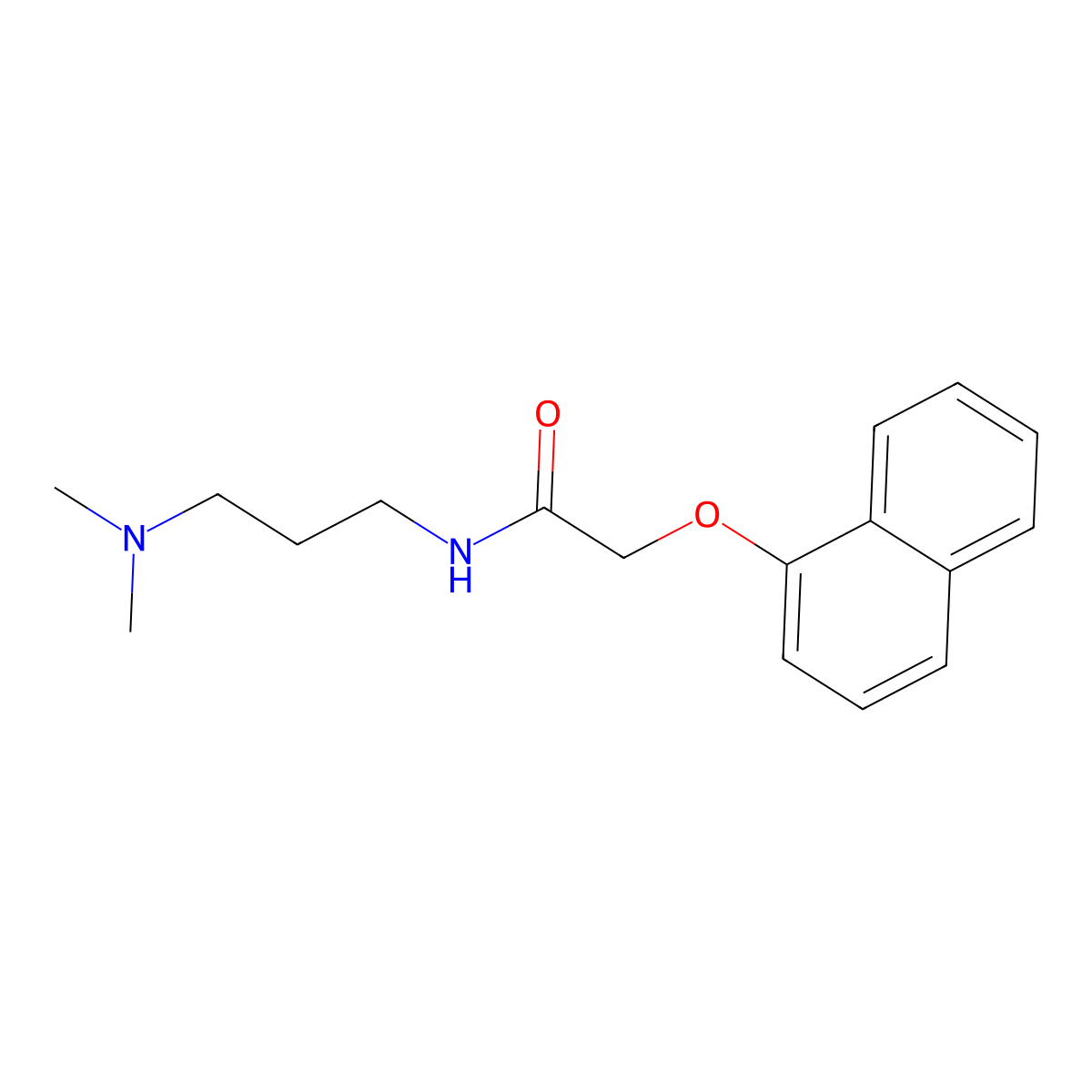 N-[3-(dimethylamino)propyl]-2-(naphthalen-1-yloxy)acetamide molecular structure, CAS 420824-99-3