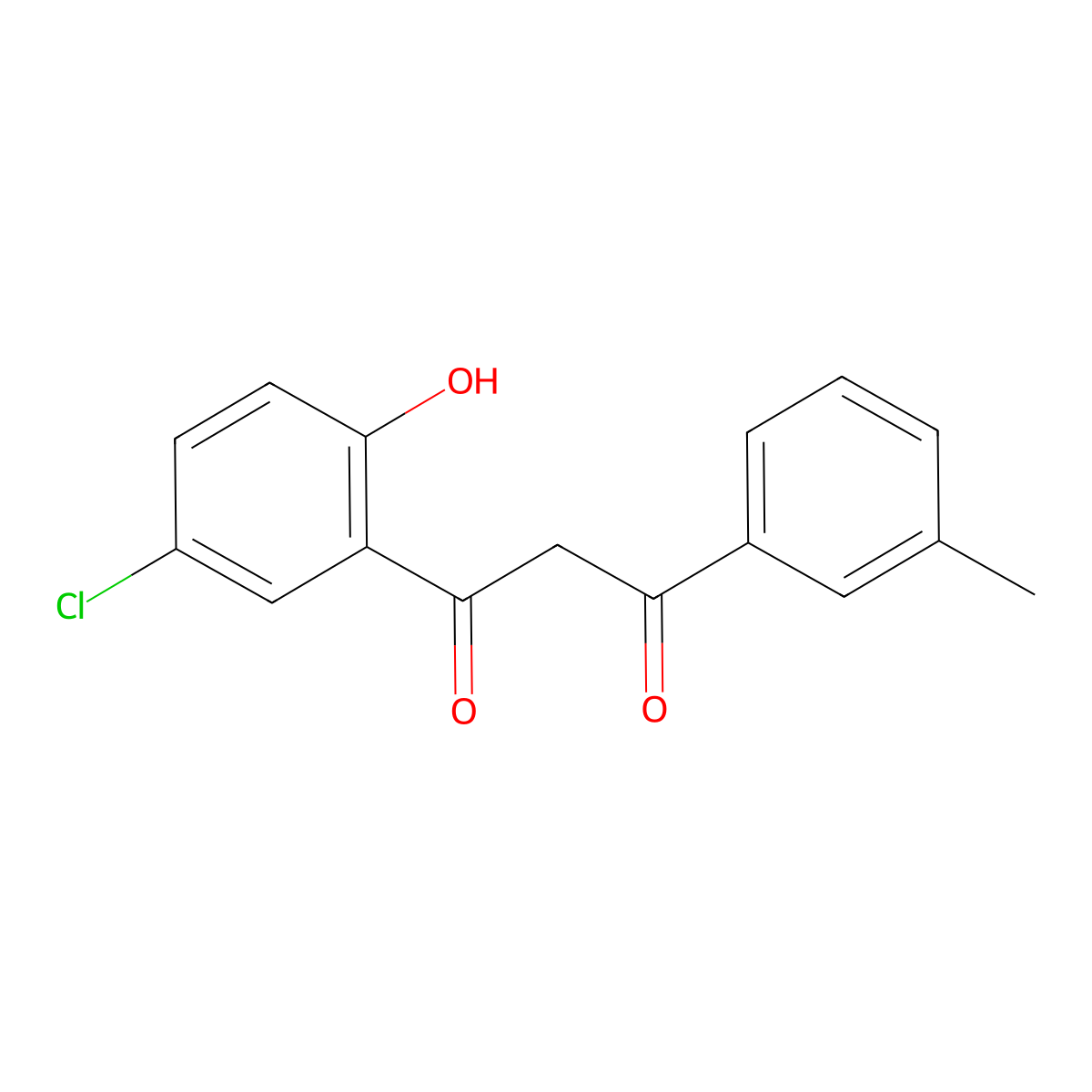 1-(5-Chloro-2-hydroxyphenyl)-3-(3-methylphenyl)propane-1,3-dione molecular structure, CAS 420825-19-0