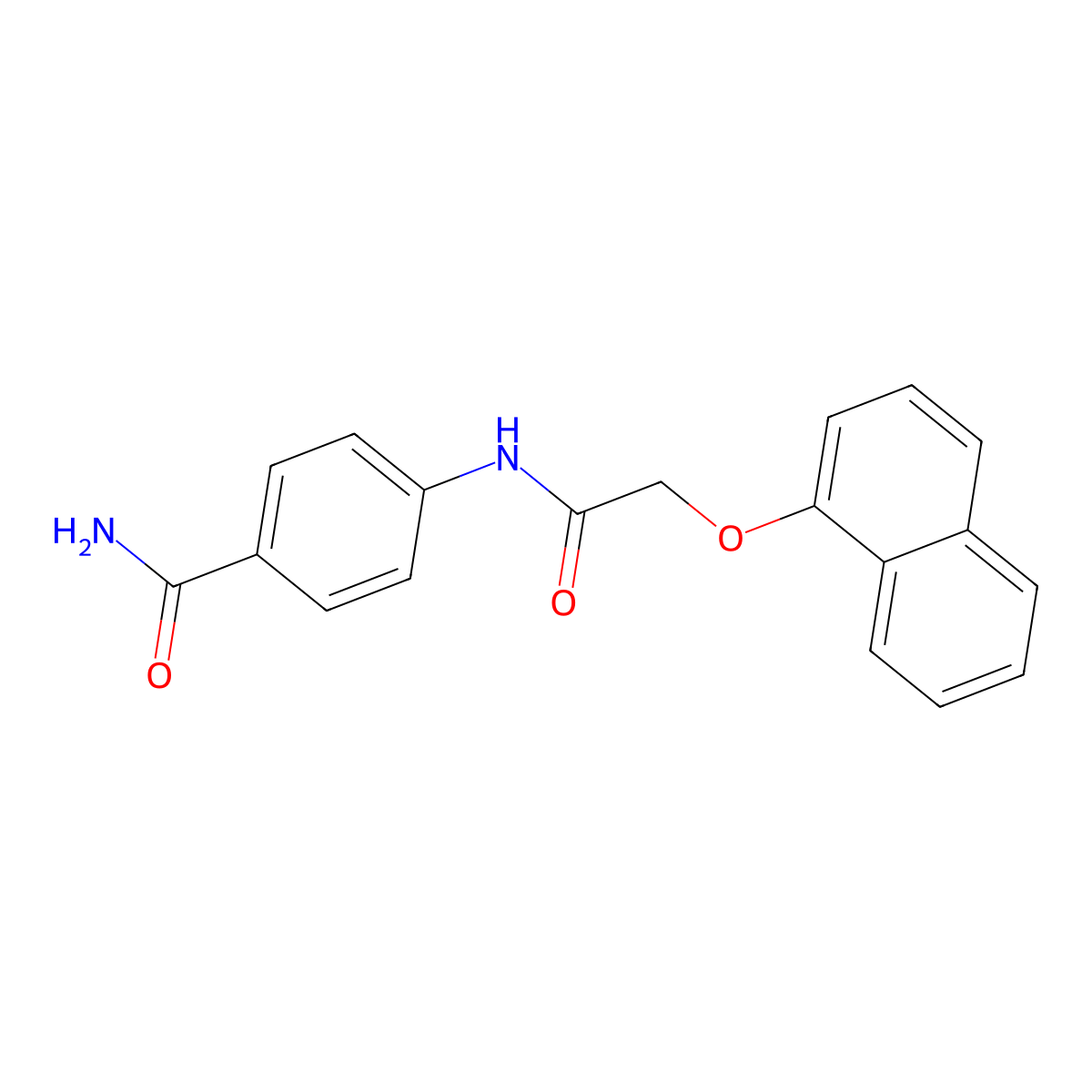 4-{[(Naphthalen-1-yloxy)acetyl]amino}benzamide molecular structure, CAS 420825-23-6