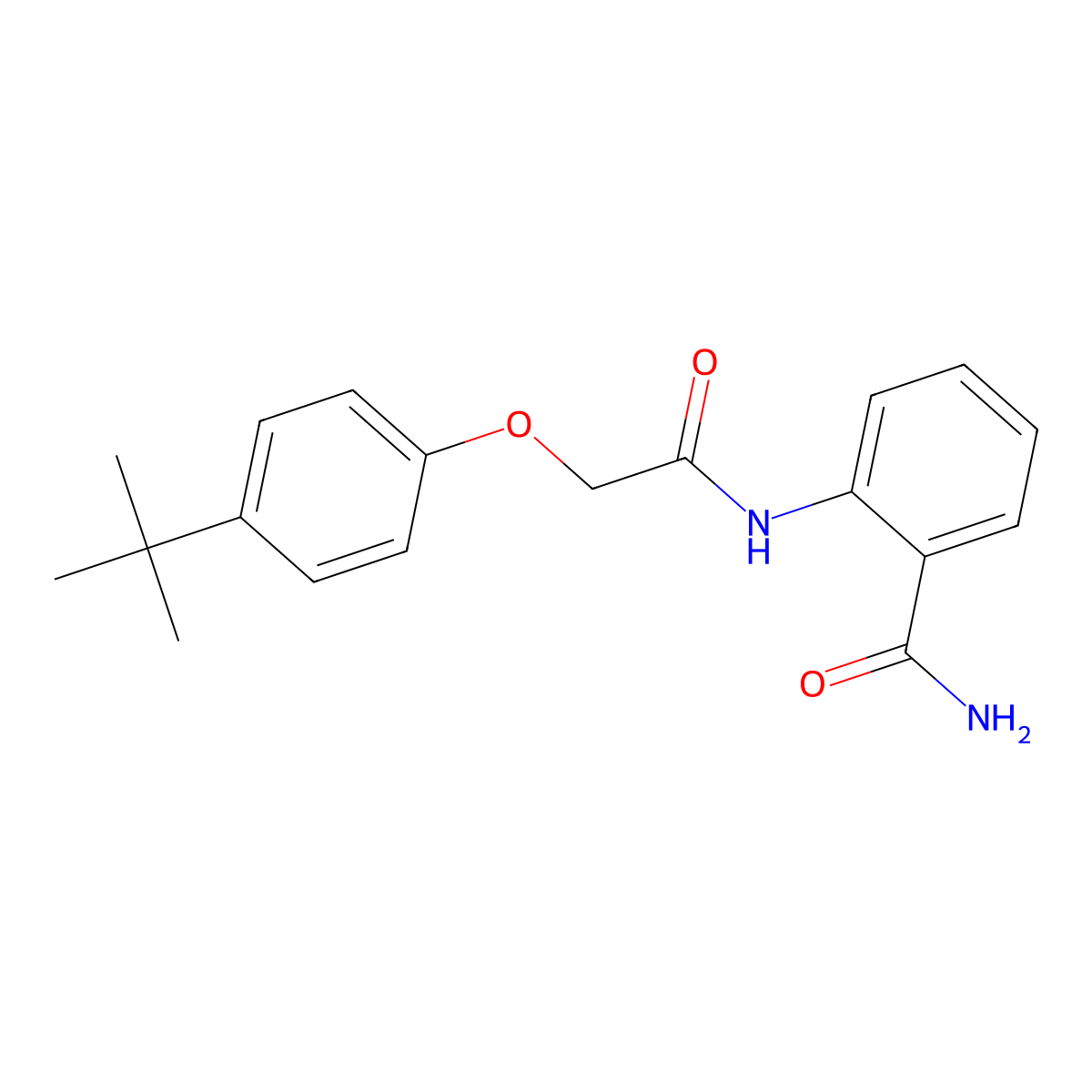 2-{[(4-Tert-butylphenoxy)acetyl]amino}benzamide molecular structure, CAS 420825-29-2