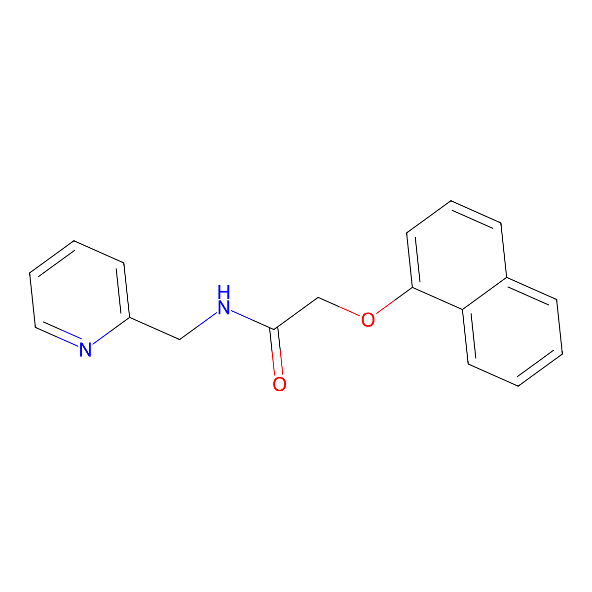 2-(1-naphthyloxy)-N-(2-pyridinylmethyl)acetamide molecular structure, CAS 420825-46-3