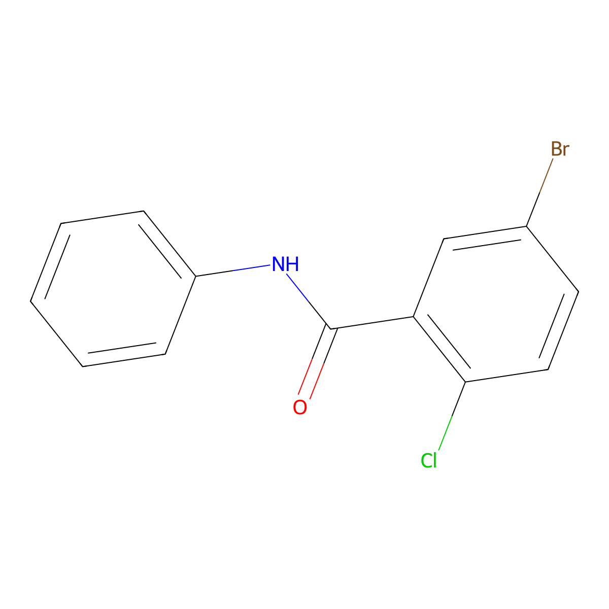 N-Phenyl 5-bromo-2-chlorobenzamide molecular structure, CAS 420826-50-2