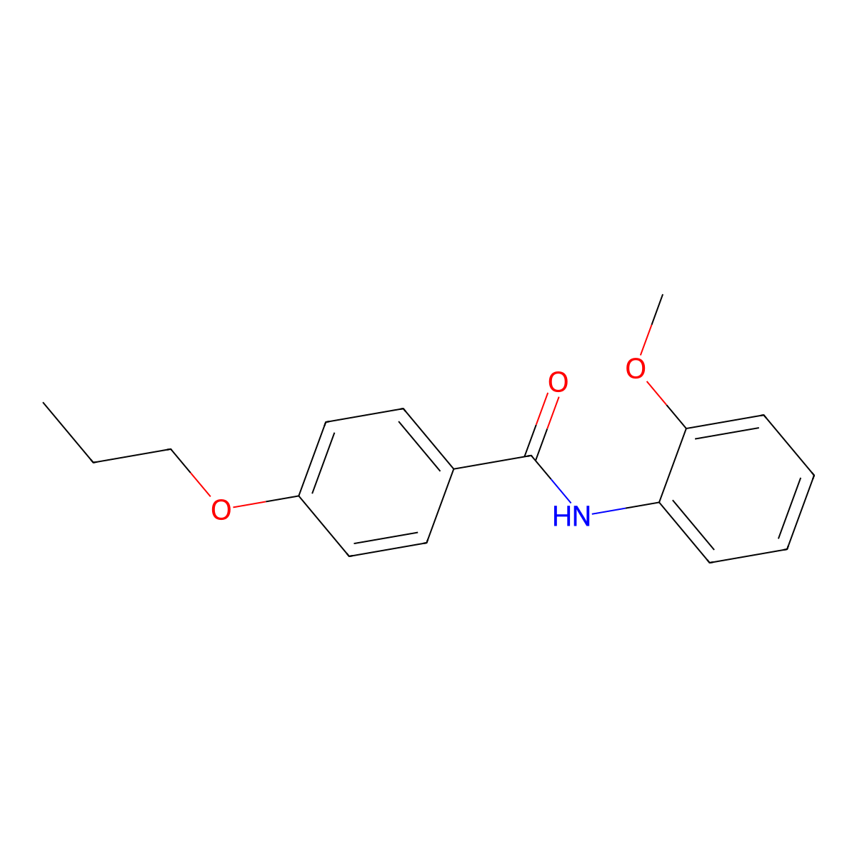 N-(2-methoxyphenyl)-4-propoxybenzamide molecular structure, CAS 420827-39-0