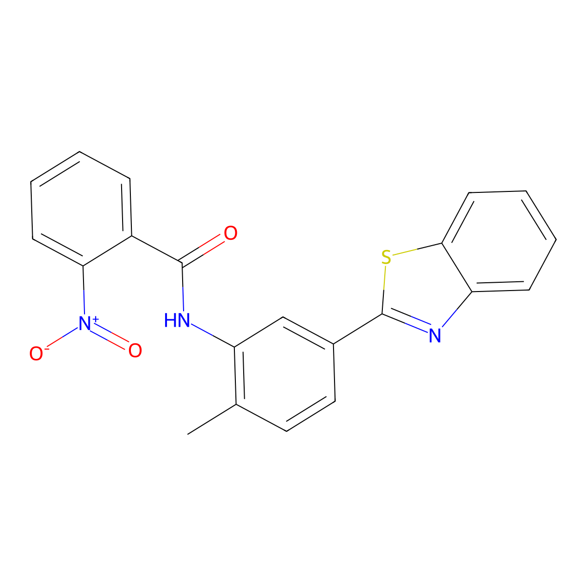 N-[5-(1,3-benzothiazol-2-yl)-2-methylphenyl]-2-nitrobenzamide molecular structure, CAS 420828-03-1