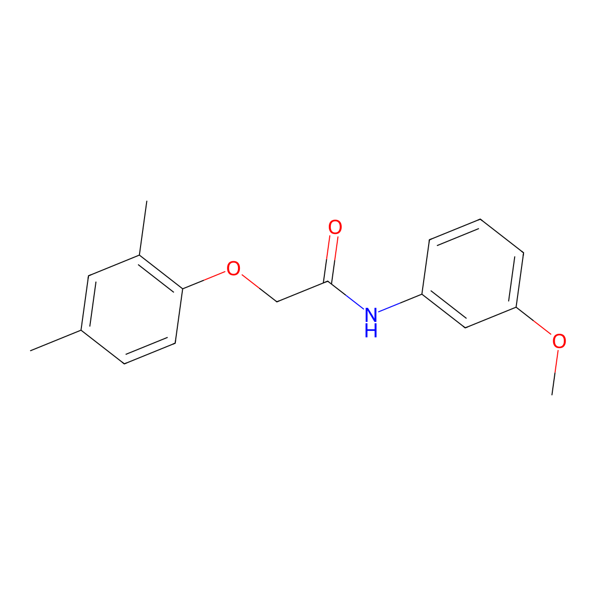 2-(2,4-Dimethylphenoxy)-N-(3-methoxyphenyl)acetamide molecular structure, CAS 420828-09-7