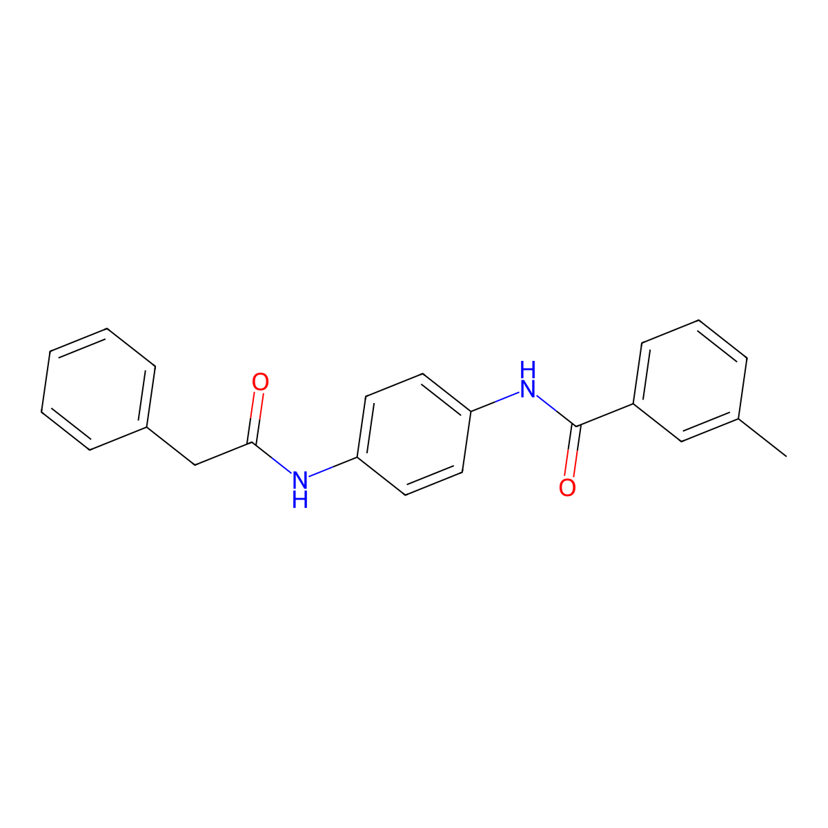 3-methyl-N-{4-[(phenylacetyl)amino]phenyl}benzamide molecular structure, CAS 420829-13-6