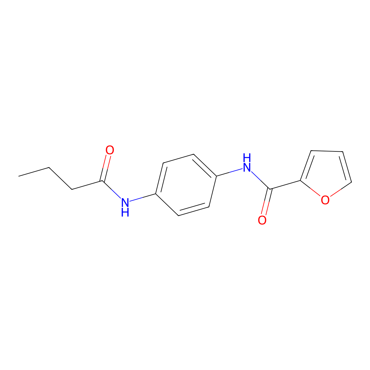 N-[4-(butanoylamino)phenyl]furan-2-carboxamide molecular structure, CAS 420829-74-9