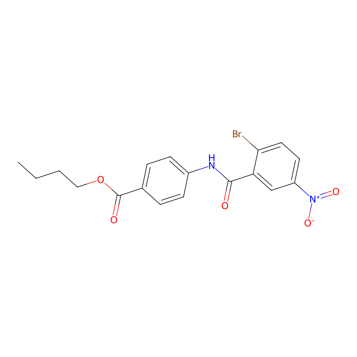 Butyl 4-({2-bromo-5-nitrobenzoyl}amino)benzoate molecular structure, CAS 420829-96-5