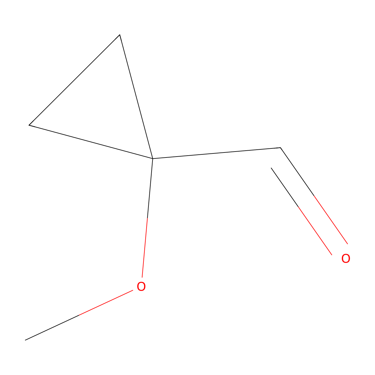 1-Methoxycyclopropane-1-carbaldehyde molecular structure, CAS 42083-00-1