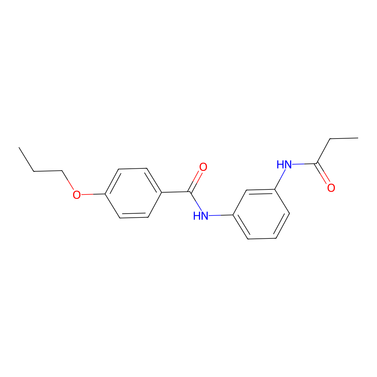 N-[3-(propanoylamino)phenyl]-4-propoxybenzamide molecular structure, CAS 420830-08-6