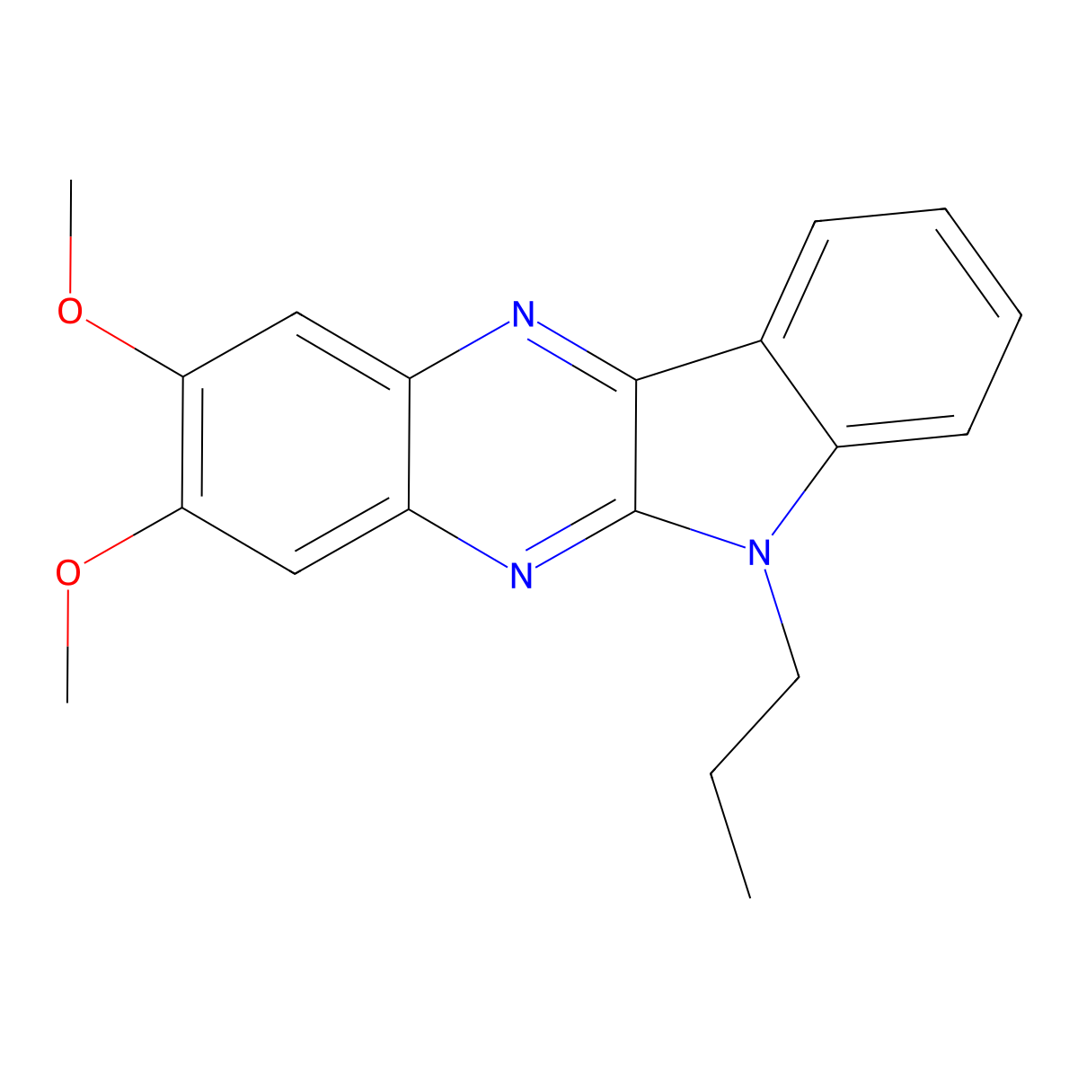 2,3-dimethoxy-6-propyl-6H-indolo[2,3-b]quinoxaline molecular structure, CAS 420831-75-0
