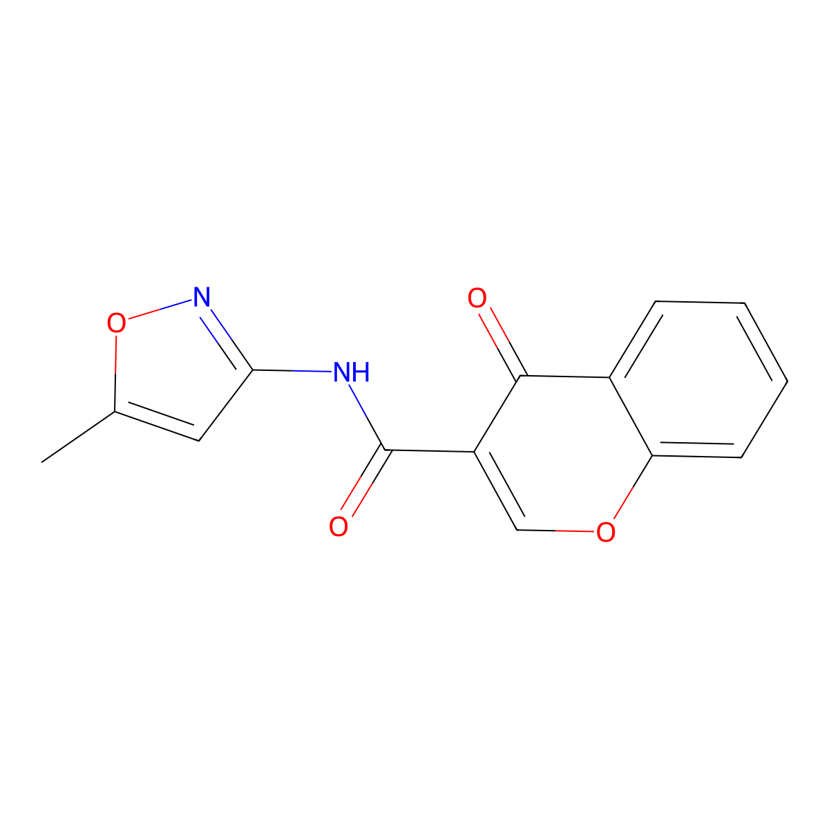 N-(5-methylisoxazol-3-yl)-4-oxo-4H-chromene-3-carboxamide molecular structure, CAS 420832-04-8