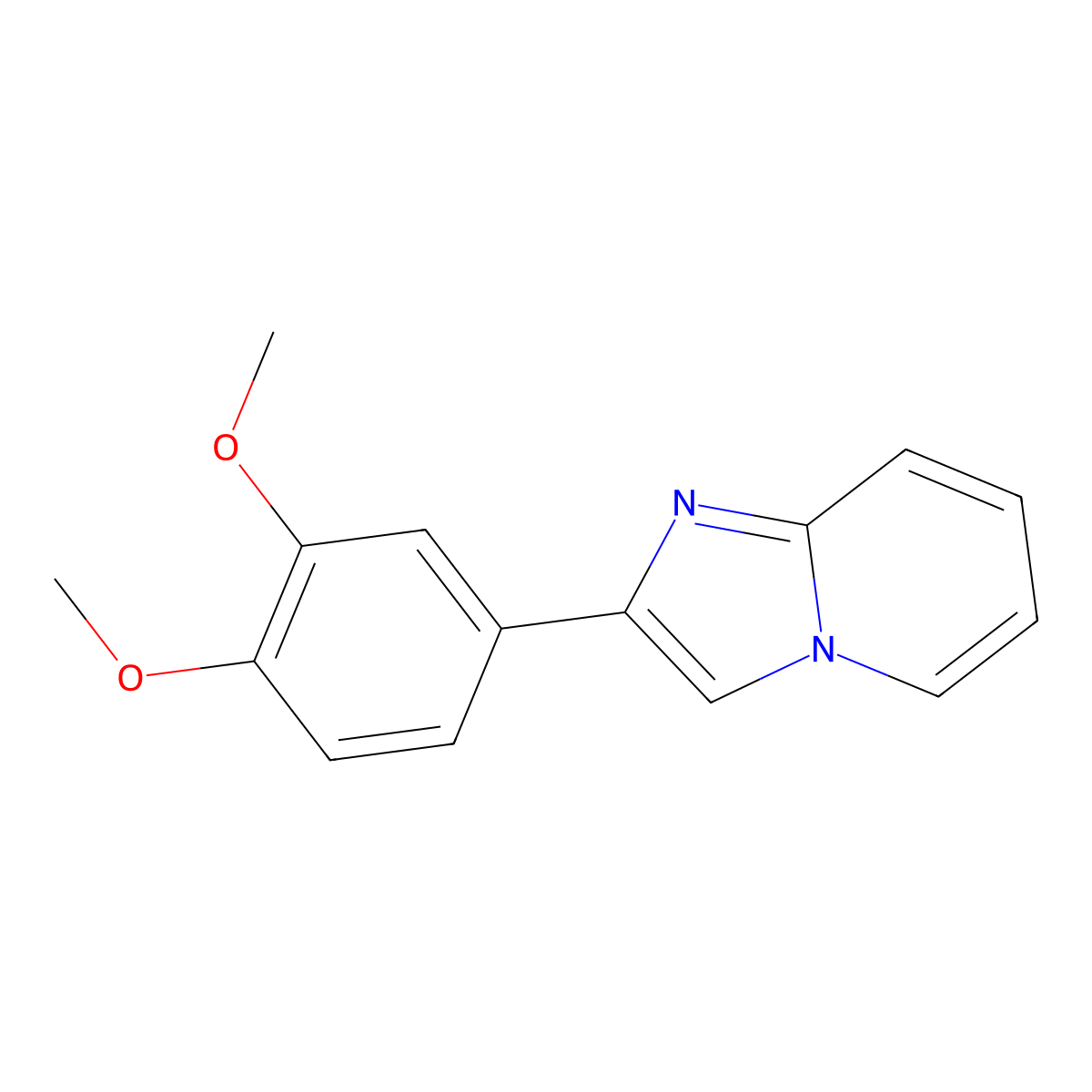 2-(3,4-Dimethoxyphenyl)imidazo[1,2-a]pyridine molecular structure, CAS 420832-11-7