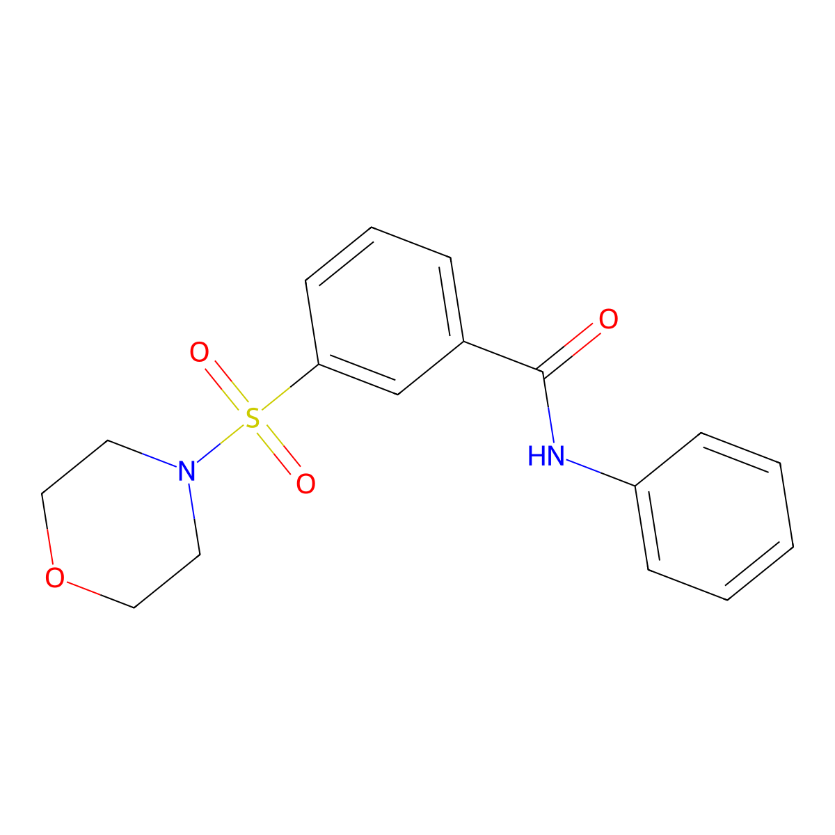 3-(Morpholine-4-sulfonyl)-N-phenylbenzamide molecular structure, CAS 420832-30-0
