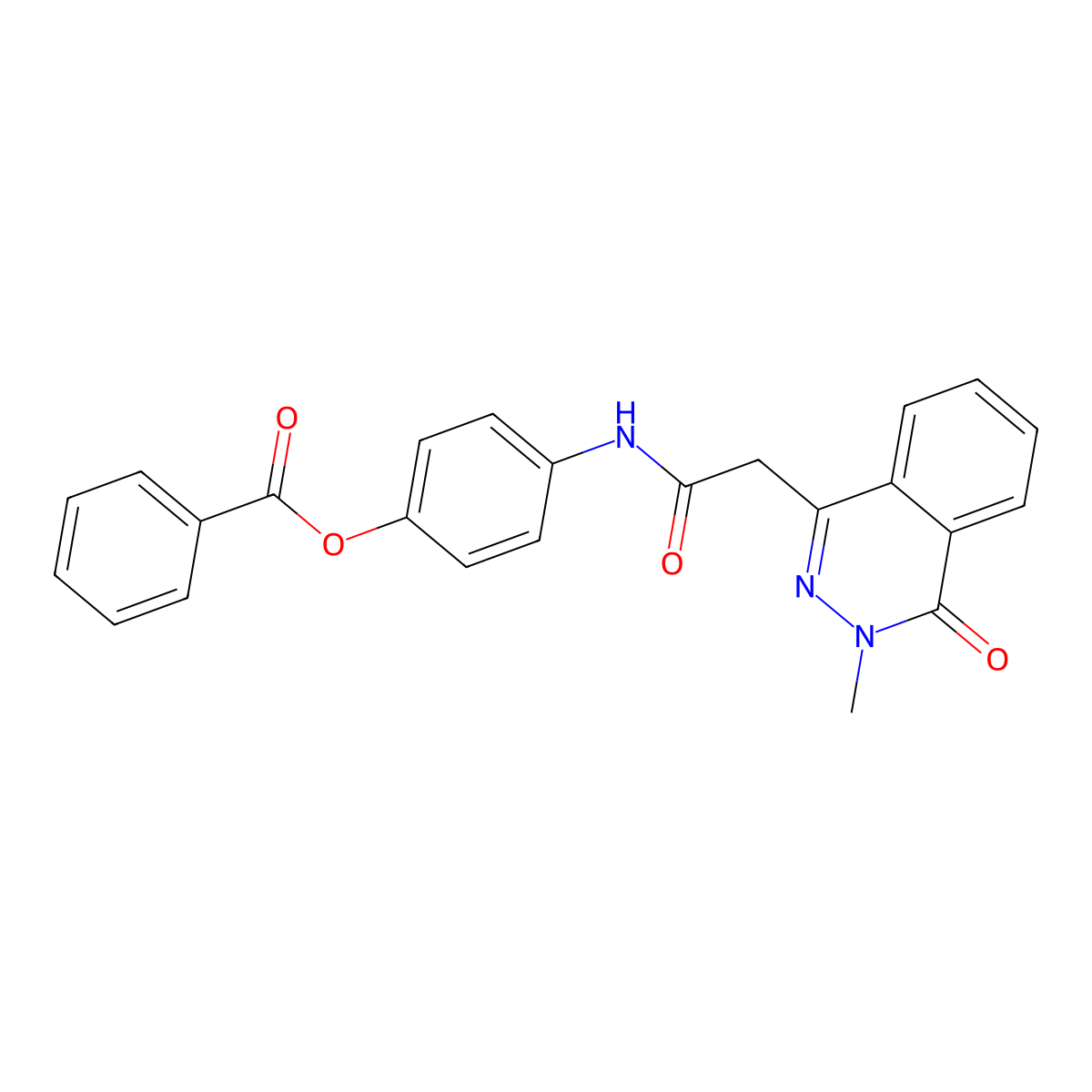 4-{[(3-Methyl-4-oxo-3,4-dihydrophthalazin-1-yl)acetyl]amino}phenyl benzoate molecular structure, CAS 420833-29-0