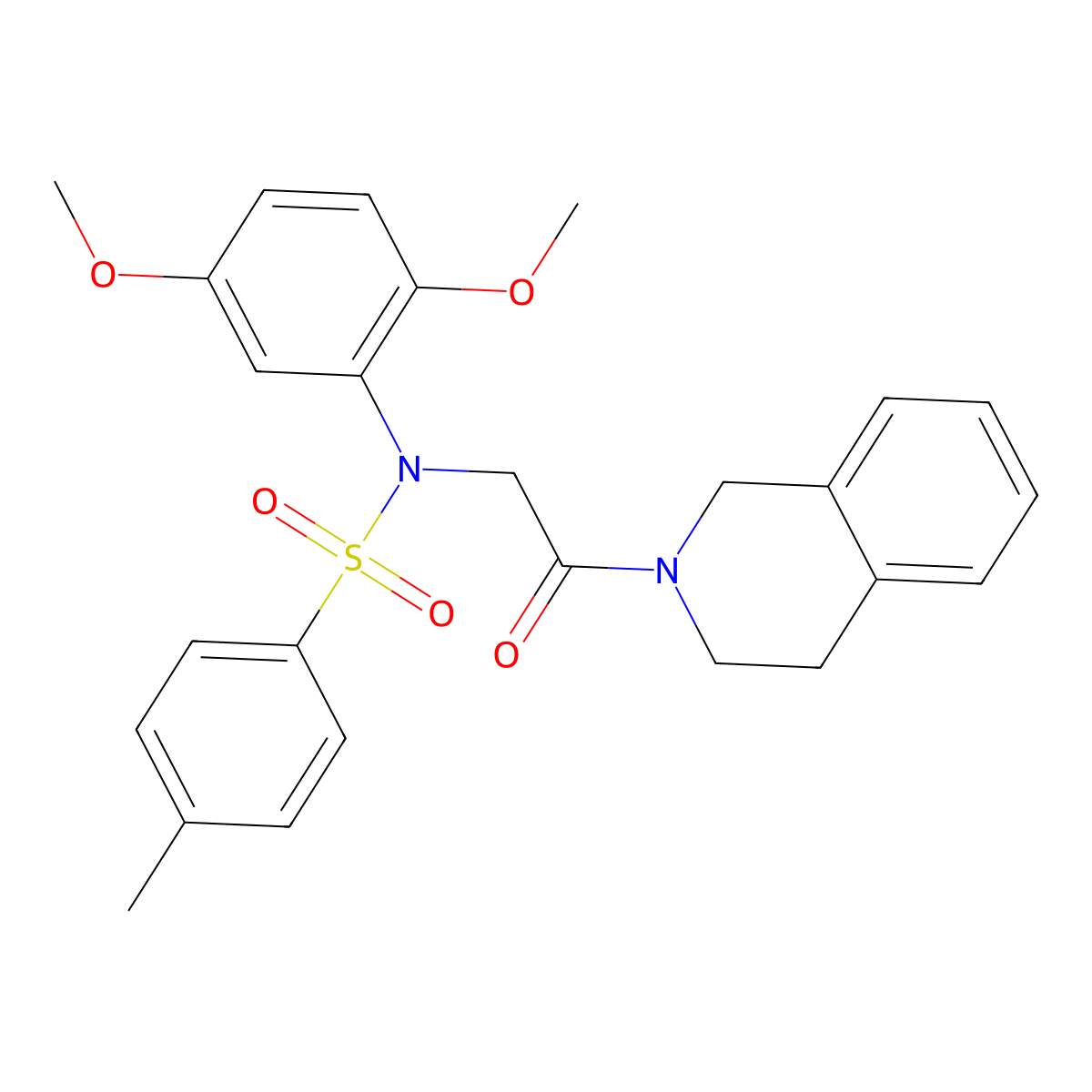 N-[2-(3,4-dihydroisoquinolin-2(1H)-yl)-2-oxoethyl]-N-(2,5-dimethoxyphenyl)-4-methylbenzenesulfonamide molecular structure, CAS 420833-31-4