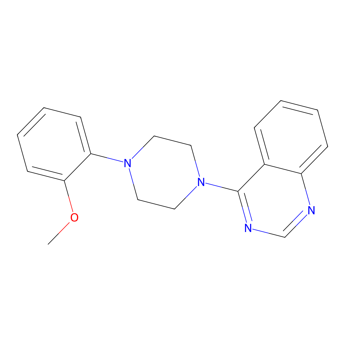 4-[4-(2-Methoxyphenyl)piperazin-1-yl]quinazoline molecular structure, CAS 420837-22-5