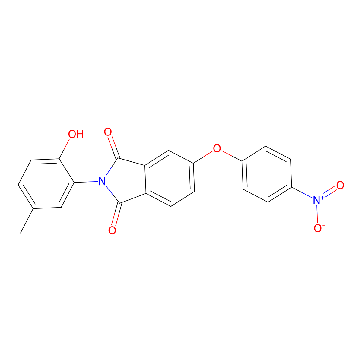 2-(2-Hydroxy-5-methylphenyl)-5-(4-nitrophenoxy)isoindole-1,3-dione molecular structure, CAS 420840-23-9