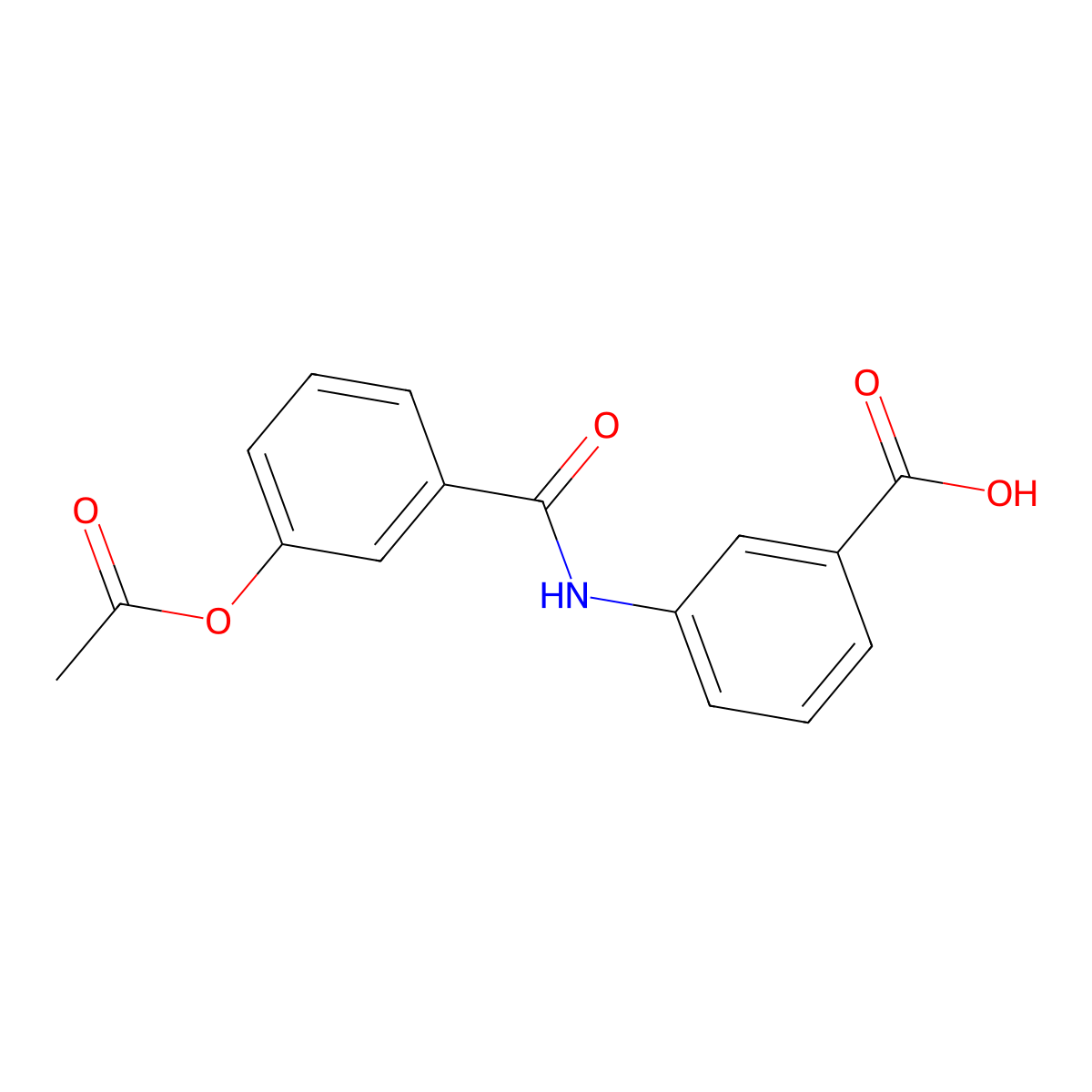 3-({[3-(Acetyloxy)phenyl]carbonyl}amino)benzoic acid molecular structure, CAS 420844-00-4