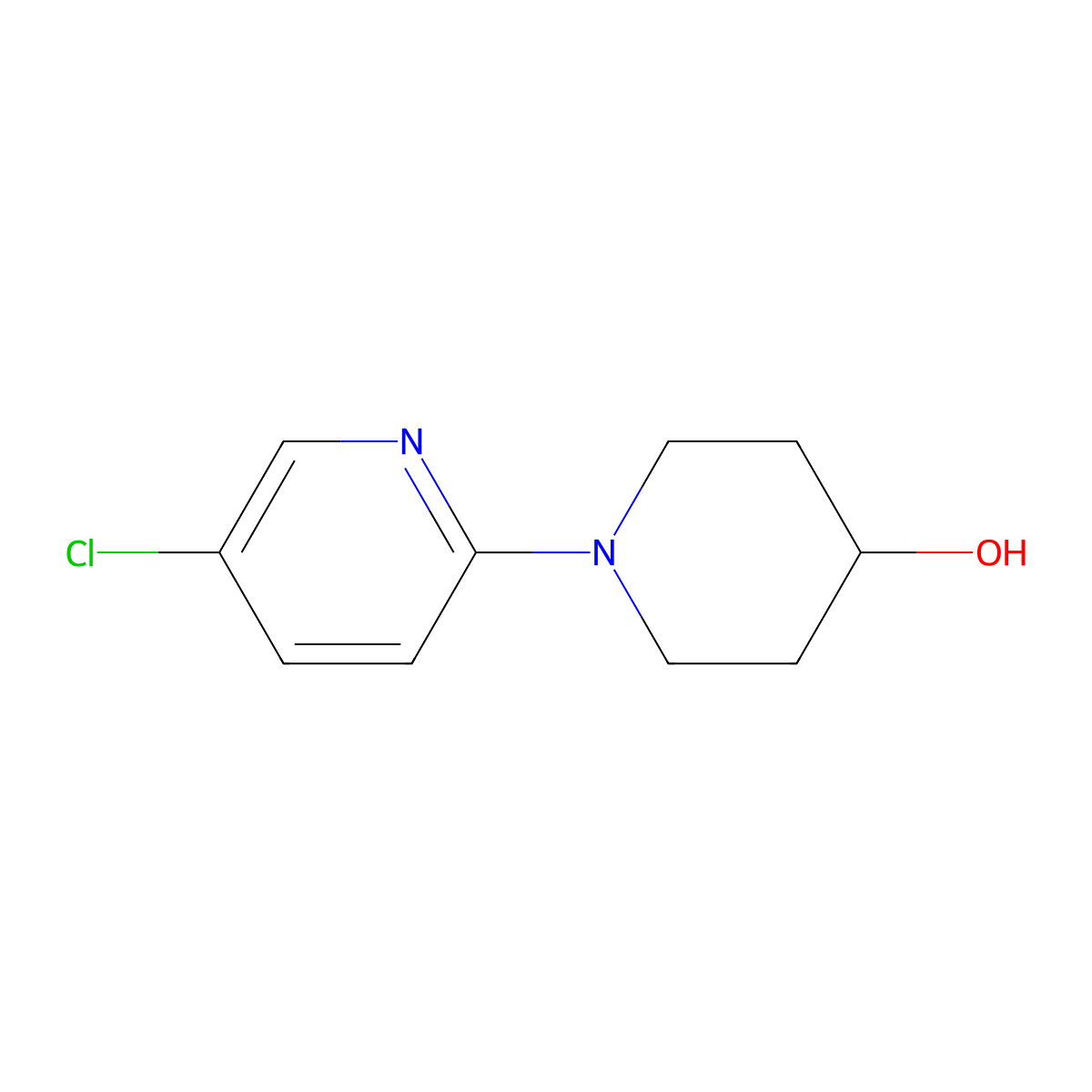 1-(5-Chloropyridin-2-yl)piperidin-4-ol molecular structure, CAS 420844-63-9