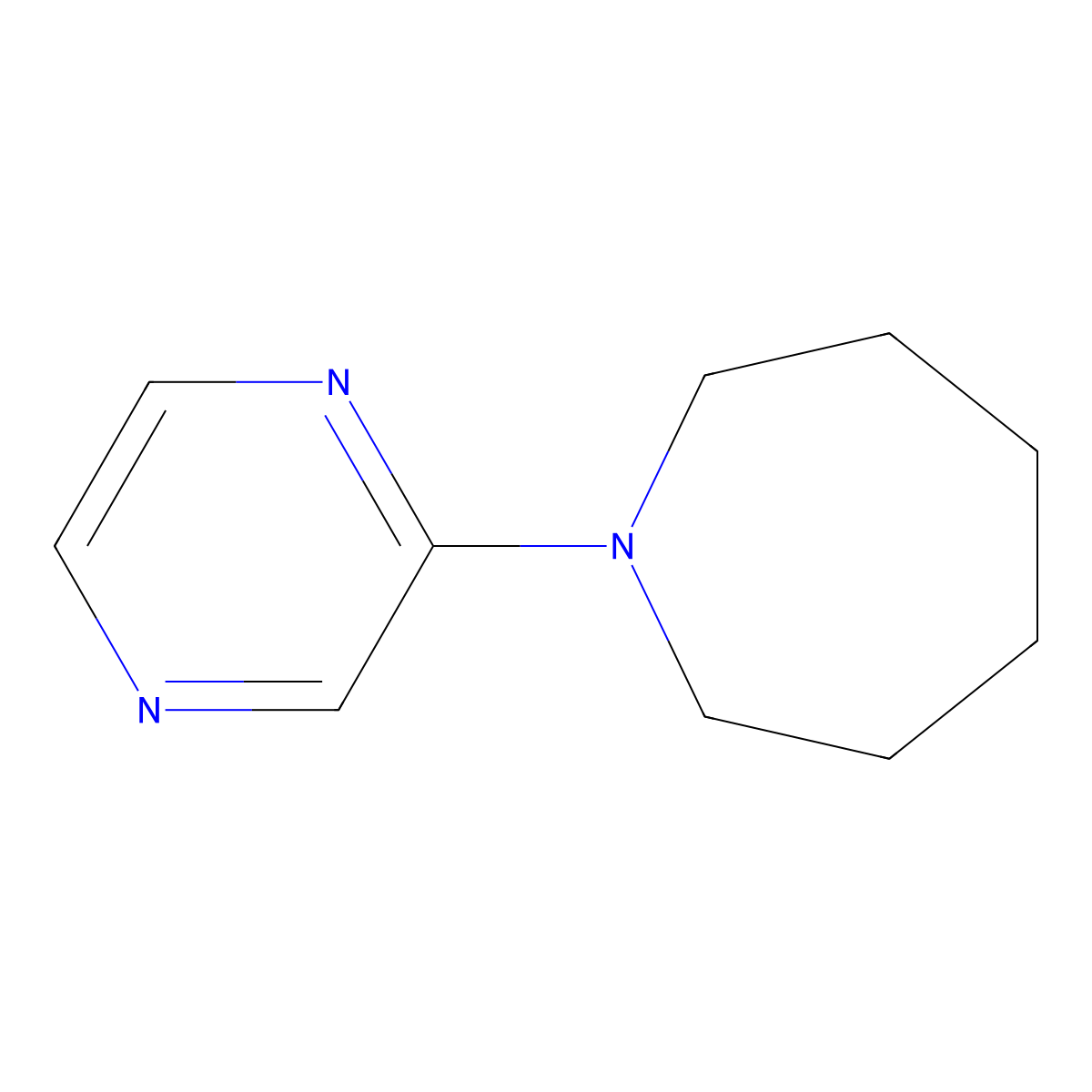 1-Pyrazin-2-ylazepane molecular structure, CAS 420844-67-3