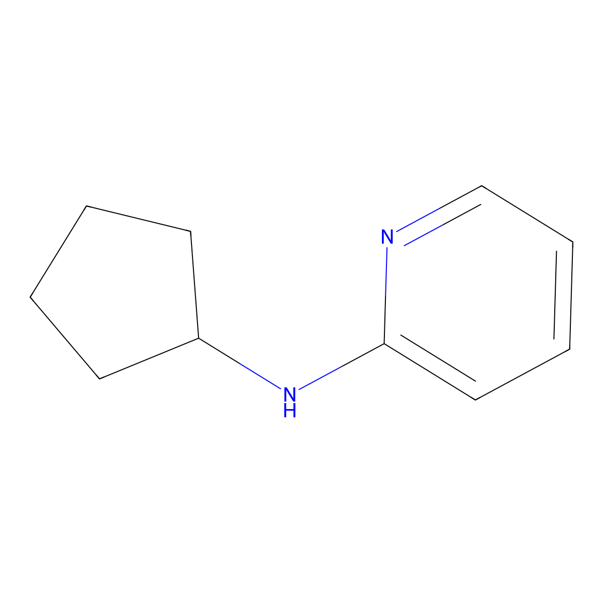 N-cyclopentylpyridin-2-amine molecular structure, CAS 420844-72-0