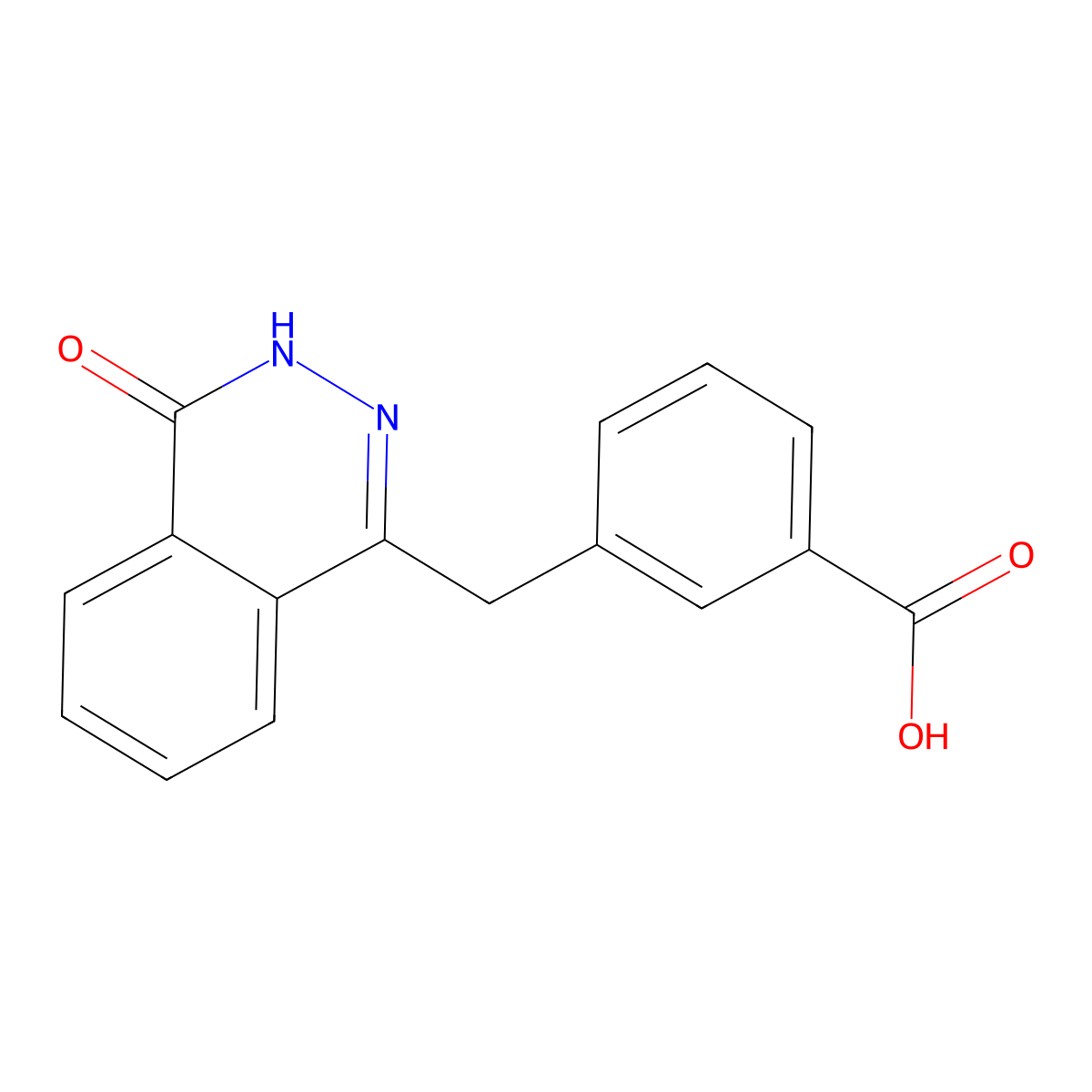 3-((4-Oxo-3,4-dihydrophthalazin-1-yl)methyl)benzoic acid molecular structure, CAS 420846-72-6