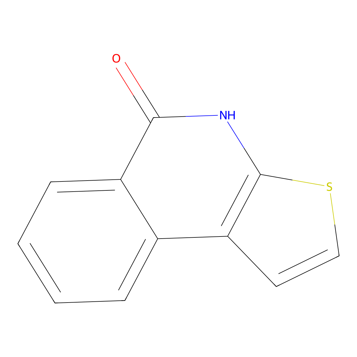 Thieno(2,3-c)isoquinolin-5(4H)-one molecular structure, CAS 420849-22-5