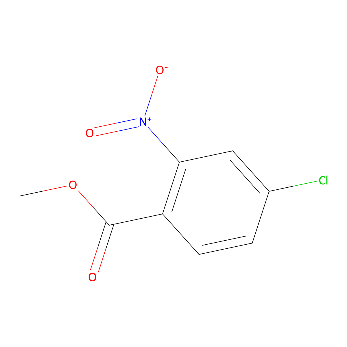 Methyl 4-chloro-2-nitrobenzoate molecular structure, CAS 42087-80-9