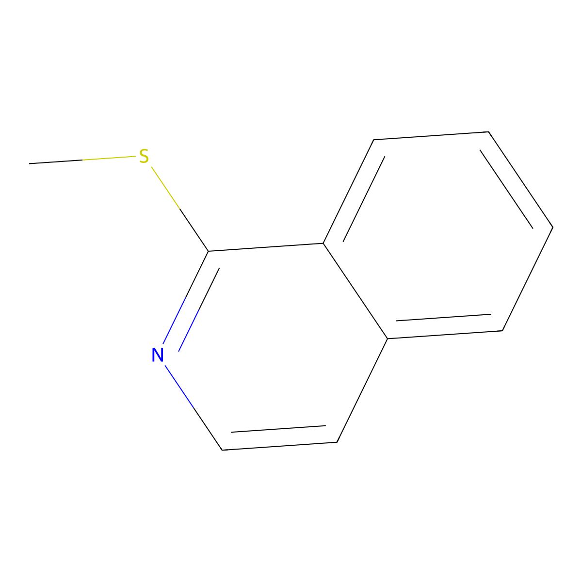 1-Methylsulfanylisoquinoline molecular structure, CAS 42088-41-5