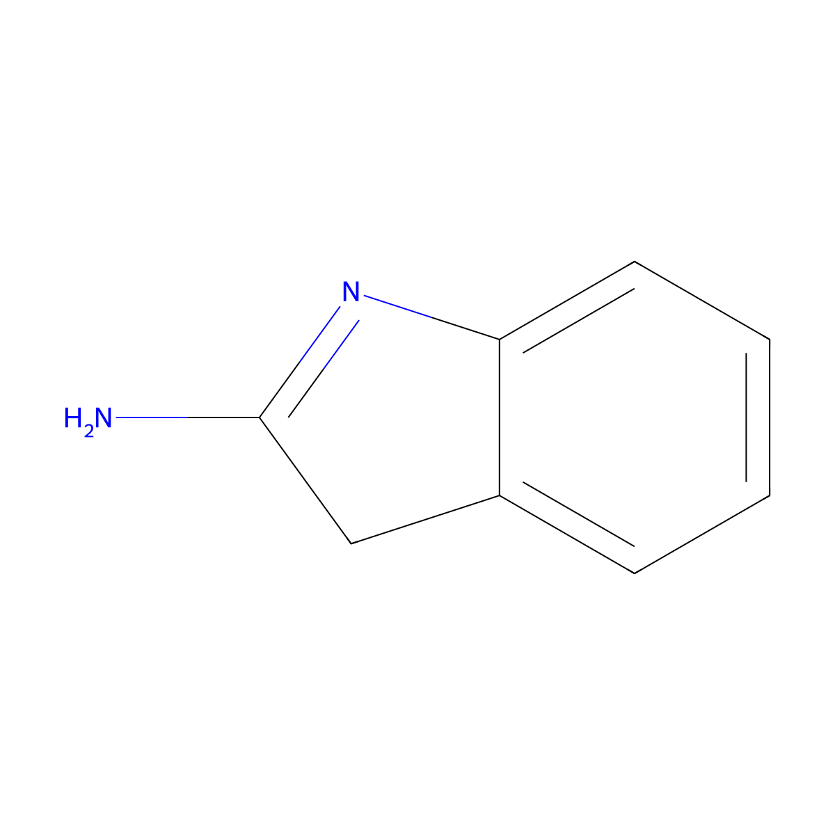 3H-indol-2-amine molecular structure, CAS 42088-52-8