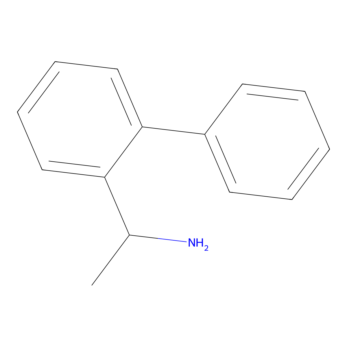 1-(2-Phenylphenyl)ethan-1-amine molecular structure, CAS 42088-93-7