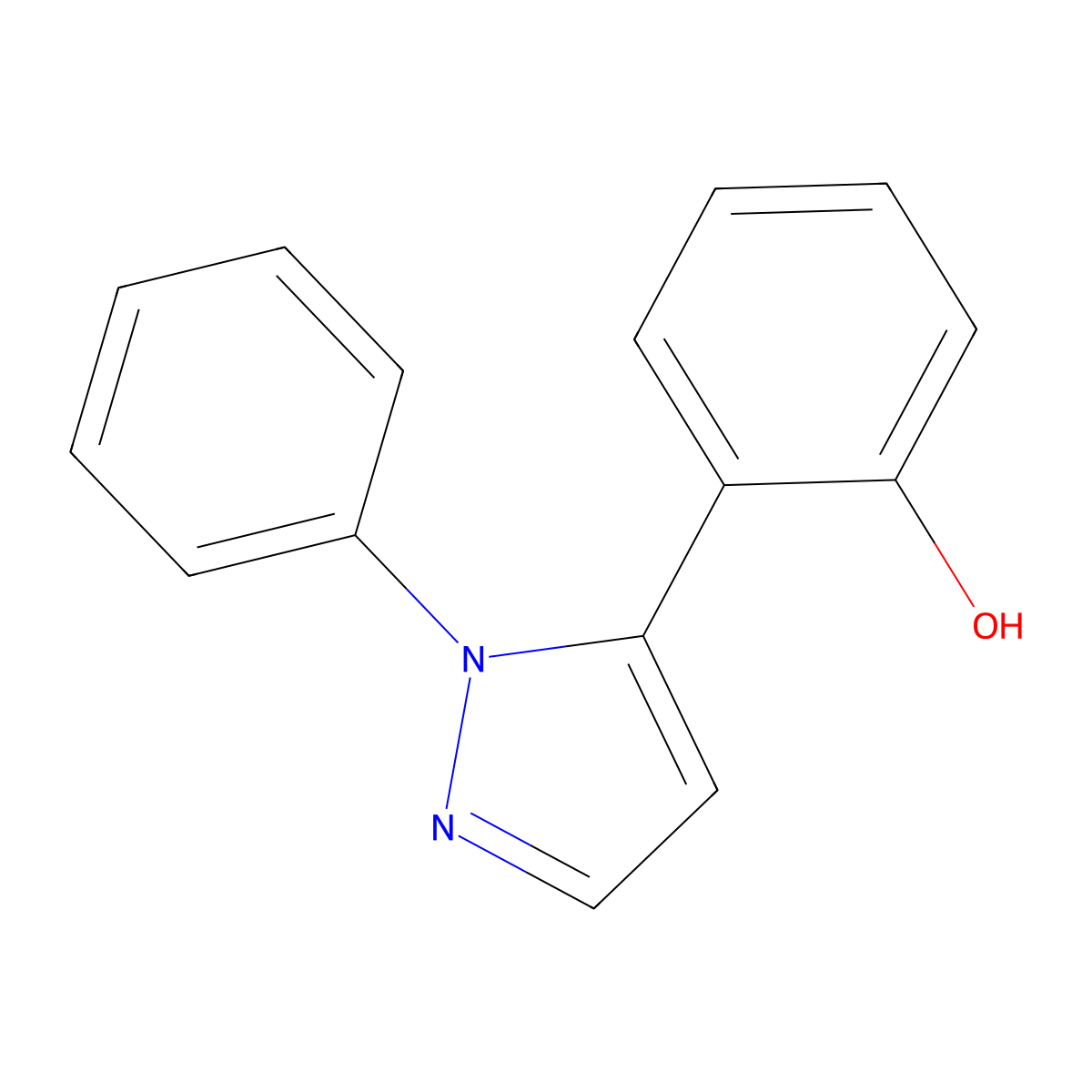2-(1-Phenyl-1H-pyrazol-5-YL)phenol molecular structure, CAS 42089-79-2
