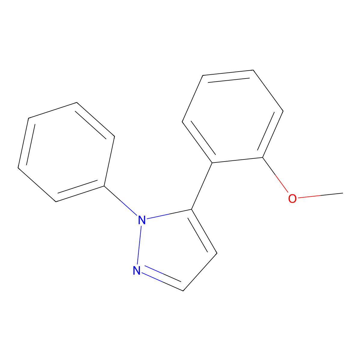5-(2-Methoxyphenyl)-1-phenyl-1H-pyrazole molecular structure, CAS 42089-80-5