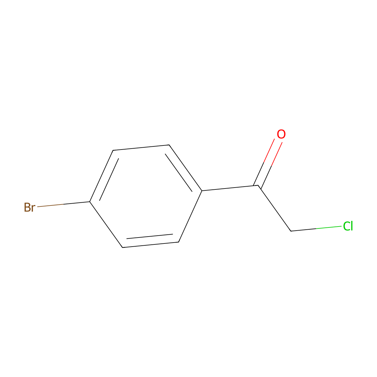 1-(4-Bromophenyl)-2-chloroethan-1-one molecular structure, CAS 4209-02-3