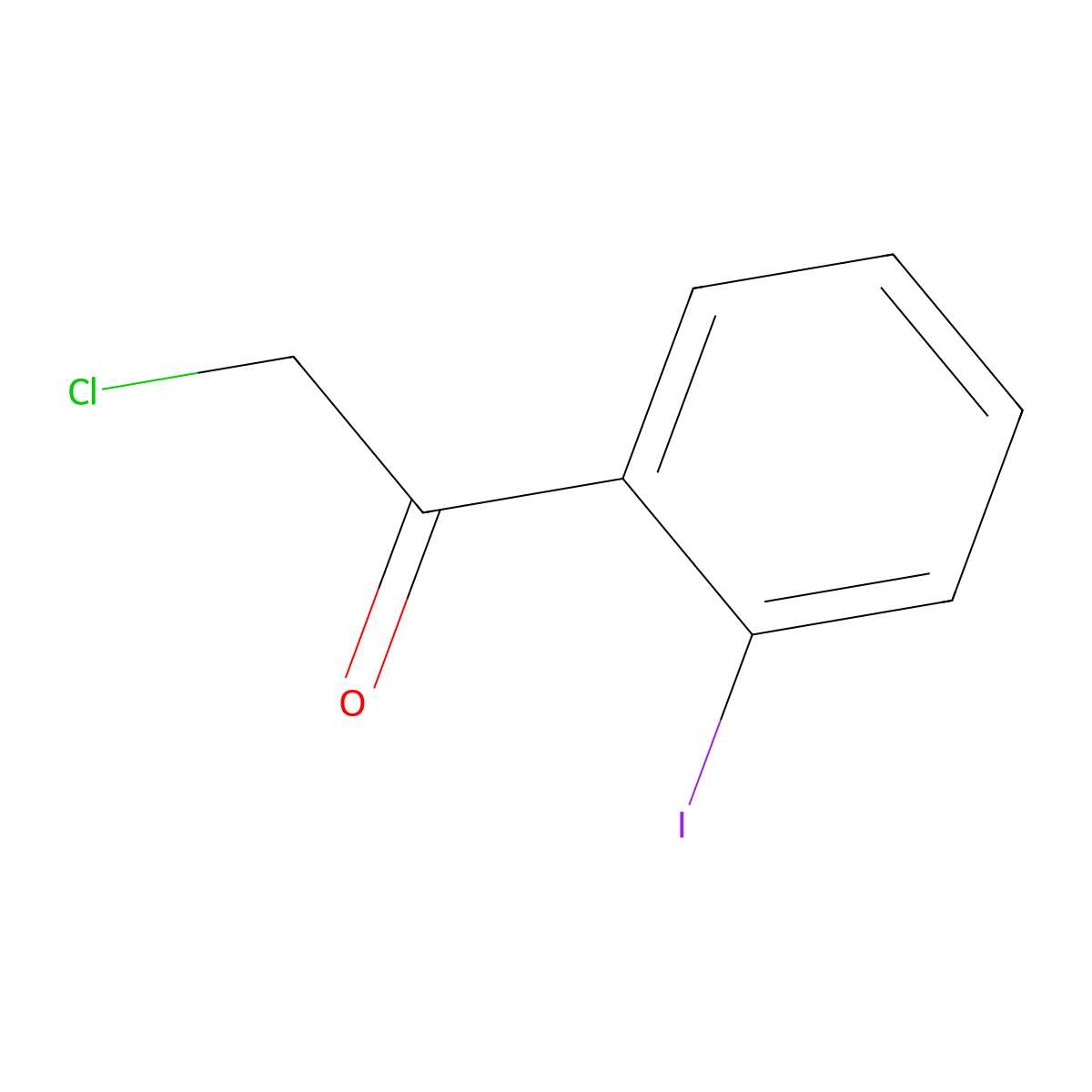 2-Chloro-2'-iodoacetophenone molecular structure, CAS 4209-03-4